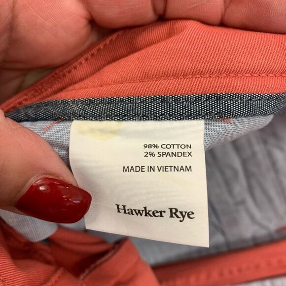 Hawker Rye Washed Red Twill Slim Pants 31/30 - Picture 5 of 6